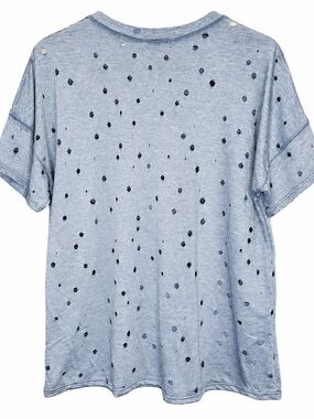 GeeGee Distressed Light Blue Short Sleeve Tee